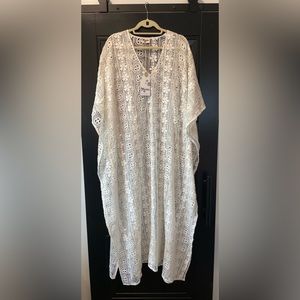 Show Me Your Mumu white lace caftan